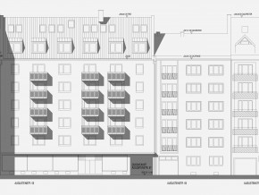 Augustenstraße München, Ost-Ansicht Planung