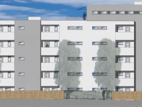 Fassade zur Erschliessungsstrasse Plan